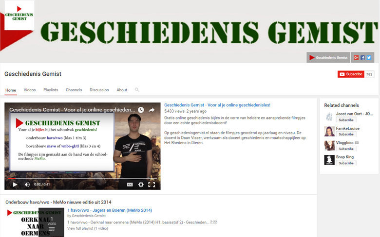 YouTube Geschiedenis Gemist