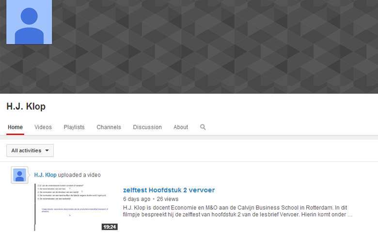 YouTube H.J. Klop