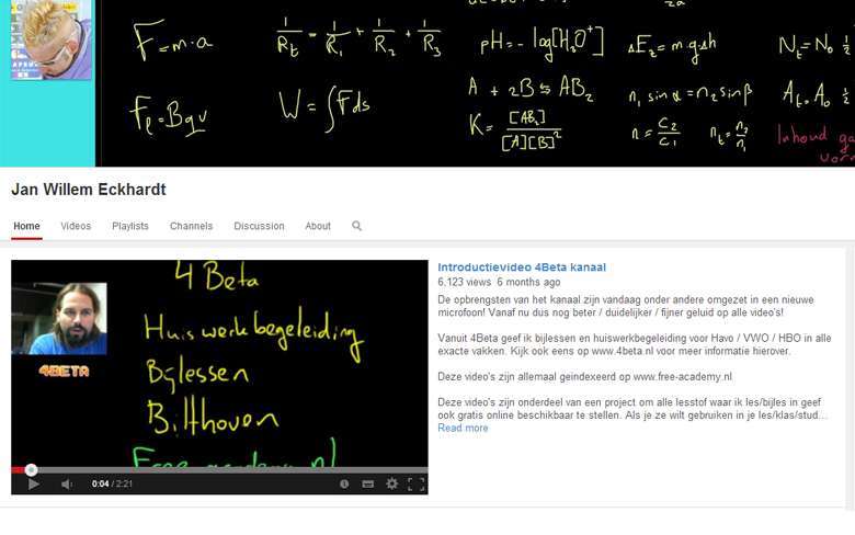 YouTube Jan Willem Eckhardt